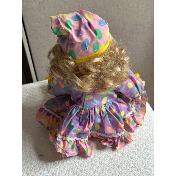 CRH International Porcelain Clown Doll Dressed Polka Dot Trumpet Bells Posable - Picture 5 of 5